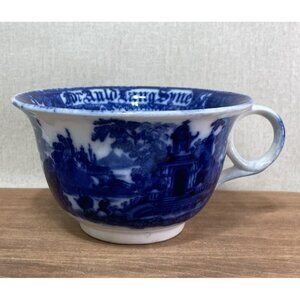 Antique Auld Lang Syne oversize soup bowl coffee cup flow blue Very Flowy